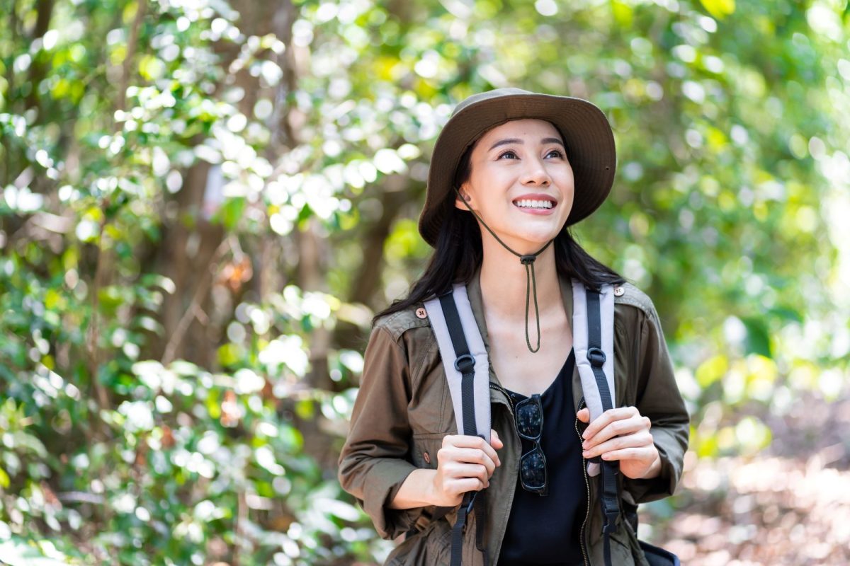 woman hiking