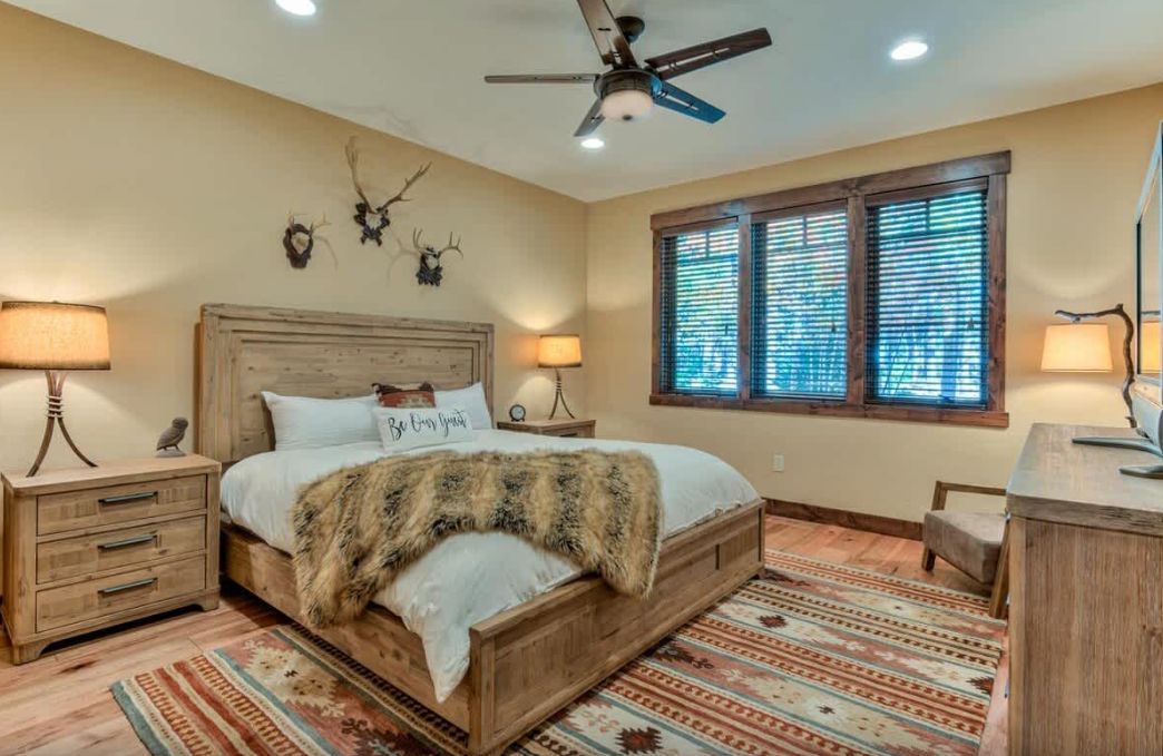 interior of Sunriver vacation rental bedroom